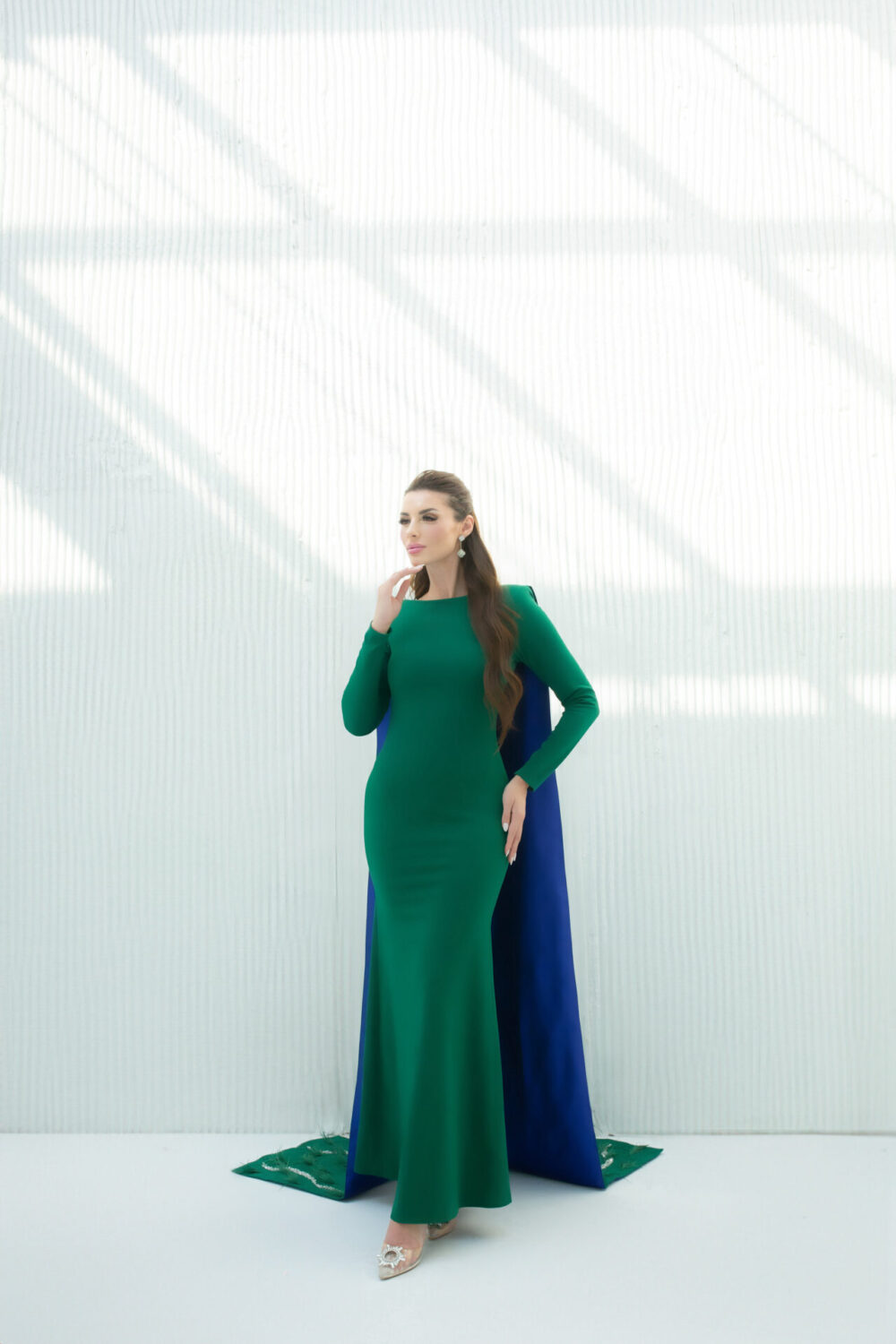 Shaza – Exquisite Green Mermaid Evening Dress by Mores Couture - Image 3