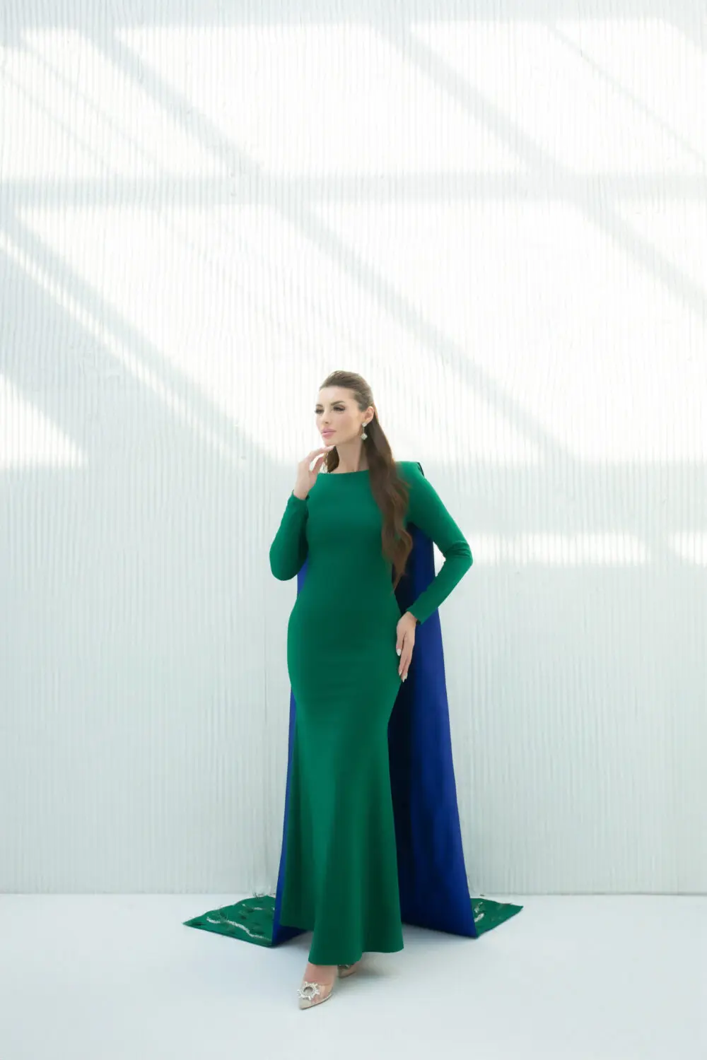 Shaza – Exquisite Green Mermaid Evening Dress by Mores Couture - Image 3