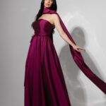 Velora Elegance Taffeta Dress Cloche