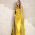 Celestial Grace Gown – Olive khaki Elegance