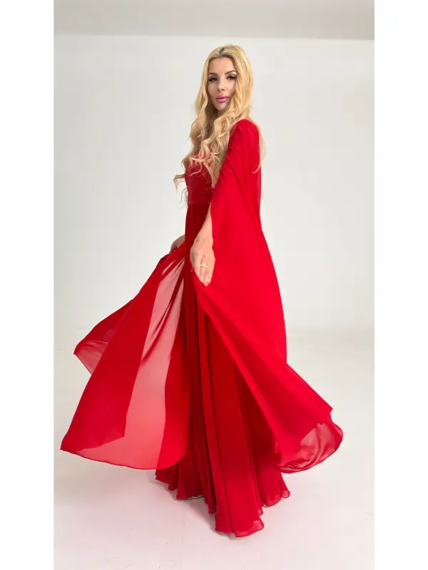 Red Maya Dress – A Symphony of Passion and Elegance - Image 5